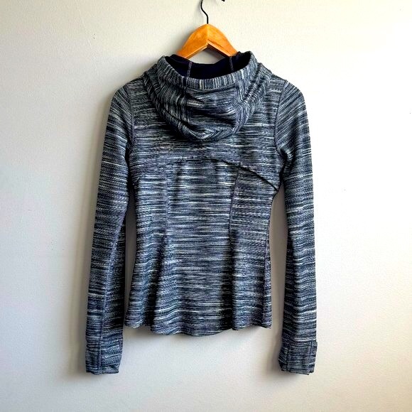 SOLD📌Lululemon Hooded Define Jacket Heathered Black/White/Black - Picture 2 of 15